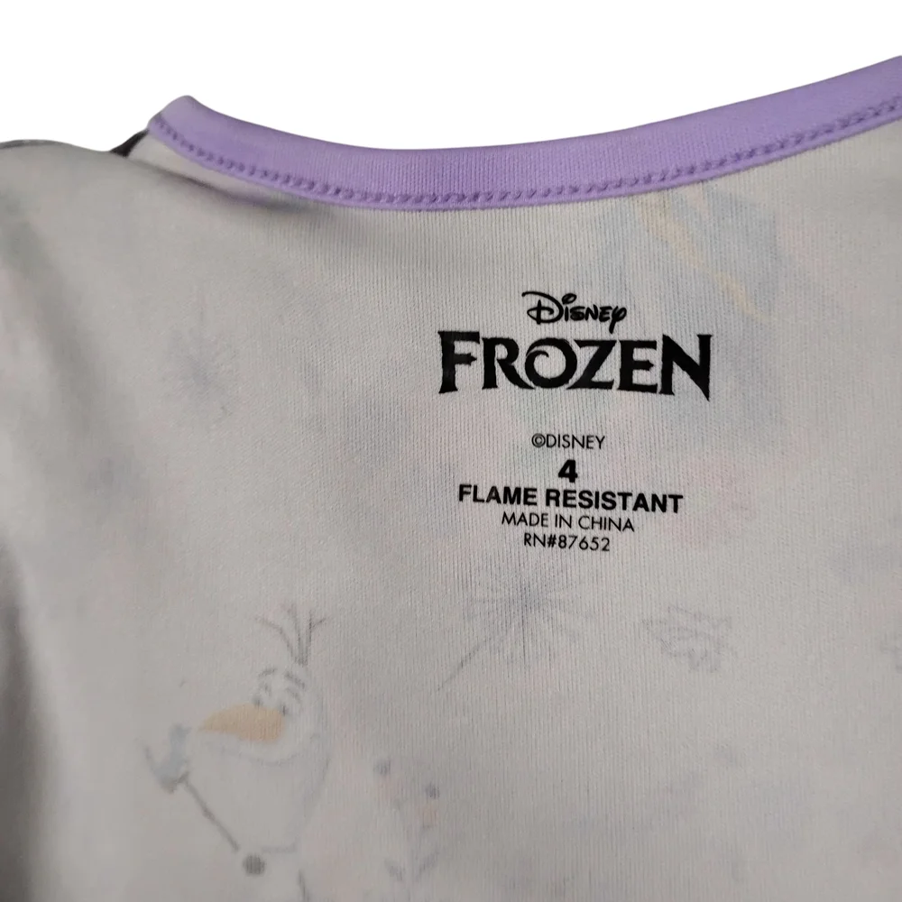 Disney Frozen Girls' Nightgown in Lavender Trim - Picture 5 of 6